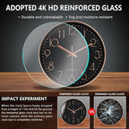 Wall Clock, Silent Wall Clocks Battery Operated 10 Inch- Modern Non Ticking - Image 5