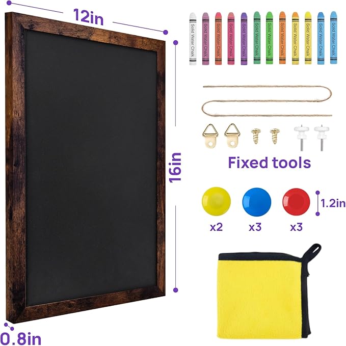 Magnetic Chalkboard, 12x16 Inches Blackboard - Image 2