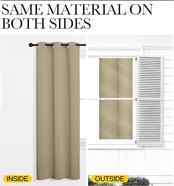 NICETOWN Thermal Insulated Grommet Room Darkening Curtains/Draperies/Panels - Image 5