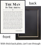 Howwii Inspirational Wall Art Office Decor The Man in the Arena Motivational - Image 4
