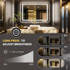 LOAAO 50"x36" LED Bathroom Mirror - Image 3