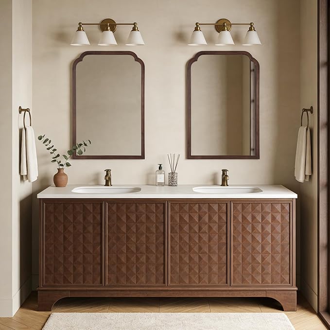 WallBeyond Wooden Framed Wall Mirror, Natural Wood Bathroom Vanity Mirror - Image 8