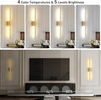 Battery Operated Wall Sconces Set of Two: Dimmable Wireless Wall Lights - Image 6