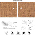 Brown Contact Paper Textured Beige Grasscloth Wallpaper Peel and Stick - Image 5