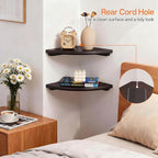 Gieanoo Corner Wall Shelf, 10inch Solid Oak Wood Floating Corner Shelf - Image 5