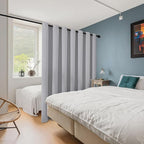 ChrisDowa Room Divider Curtain 84 Inches Long, Wide Blackout Sliding Door - Image 2