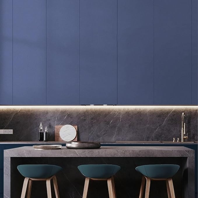 practicalWs Blue Peel and Stick Wallpaper 15.7" x 393.7" Blue Contact Paper - Image 4