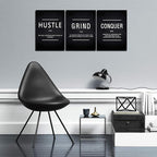 KAWAHONE Success Quotes Wall Art, Grind Hustle Conquer Motivation Wall Poster - Image 3