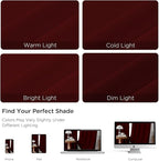CUCRAF Burgundy Red Blackout Curtains 54 inch Length 2 Panels Set, Rod Pocket - Image 4