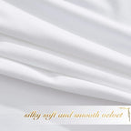 NICETOWN Pure White Velvet Curtains 96 inches Long 2 Panels, Farmhouse and - Image 5