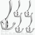 Wall Mounted Coat Hooks 5 Pack Heavy Duty Black Hardware Robe Hooks Decorative - Image 7