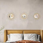3 Pack Metal Mirrors for Wall Sunburst Wall Mirrors Home Décor Decorative - Image 7