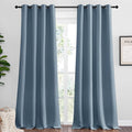 NICETOWN Smoky Blue Blackout Curtains 96 inches Length by NICETOWN