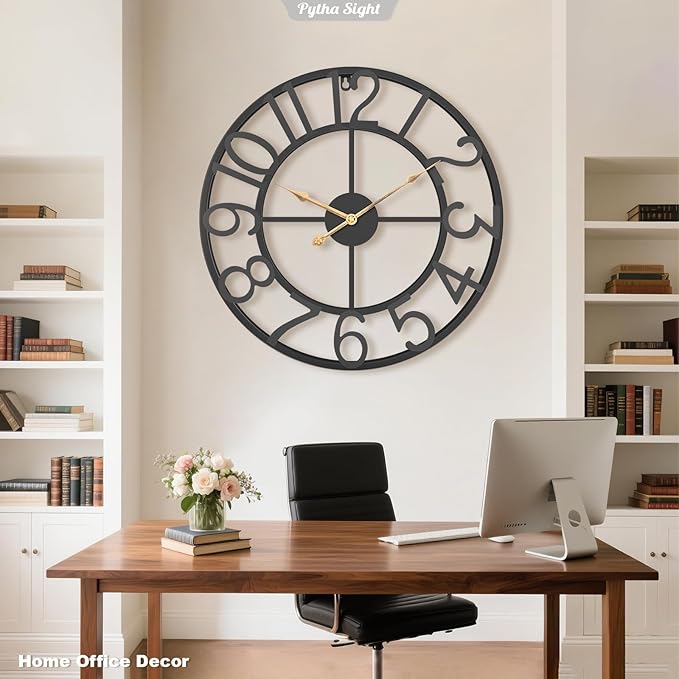 Pytha Sight Wall Clock Large for Living Room Decor, 18 Inch Decorative Silent - Image 7