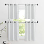 NICETOWN Faux Linen Valances, Short Cafe Curtains Kitchen Tiers, Room Darkening - Image 7