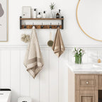 Homode Coat Rack with Wall Mount, 24 Inch Long Entryway Wall Shelf with Hooks - Image 3