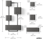 Umbra Cubiko Wall Planter with 4 Lightweight and Durable Pots - Image 3