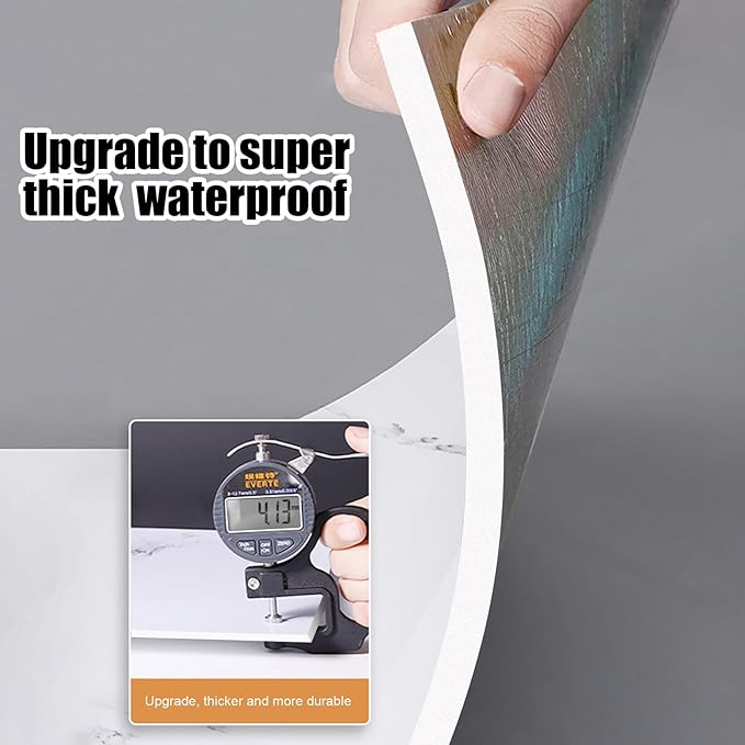 Chejiaye Thick 22pcs Marble Peel and Stick Backsplash Waterproof Washroom Wall - Image 6