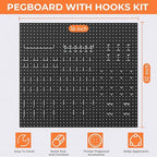 INCLY 90PCS Pegboard Wall Organizer, 6 Pack Metal Peg Board Panels - Image 6