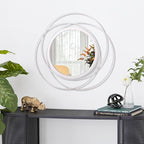 Wall Mirror Modern Metal Frame Arts Circle Mirror - Image 2