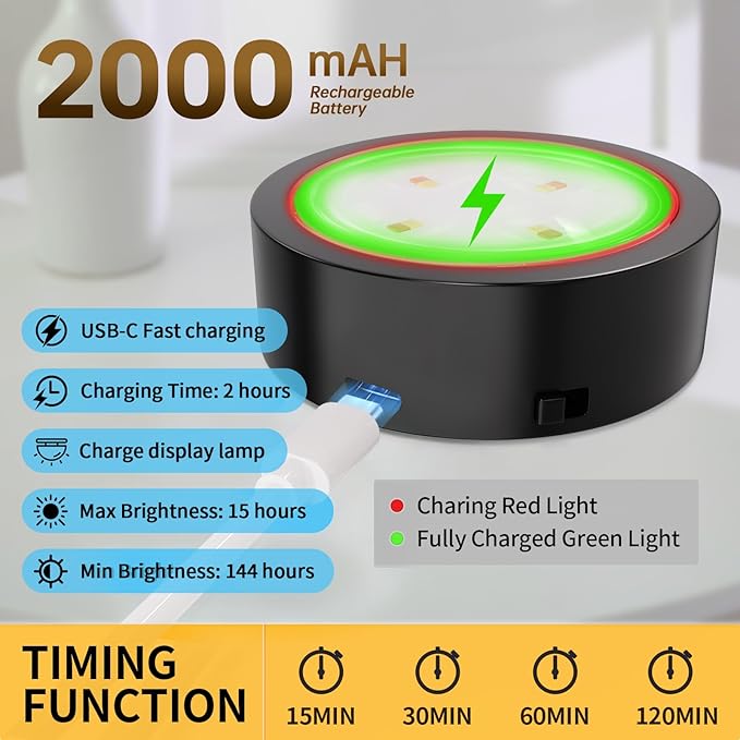 Narotood Picture Lights for Wall, Rechargeable Battery Magnetic Poster Lights - Image 2