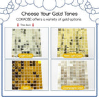 COKAOBE Light Gold Shimmer Wall Backdrop 24PCS Gold Sequins Backdrop Decoration - Image 4