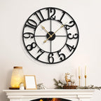 LEIKE Large Wall Clocks, Non Ticking, Battery Operated Rustic Round Modern Big - Image 8