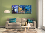 Wieco Art 3 Panels Canvas Prints of Vincent Van Gogh Paintings Reproduction - Image 4