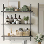 Bestier Floating Pipe Shelving, 31.5" Floating Kitchen Shelves Wall Mounted - Image 9