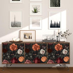 Vintage Floral Peel and Stick Wallpaper Dark Black Rose Floral Contact Paper - Image 2