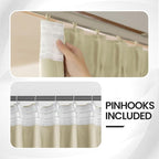 Beige Room Darkening Curtains 96 Inches Long - Image 3