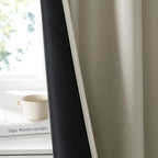 RYB HOME Bedroom Blackout Curtains 72 inches Long, 100% Blackout Thermal - Image 3