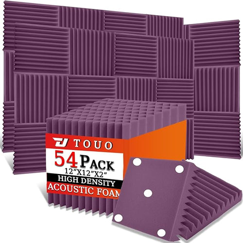 54 Pack Acoustic Panels – Sound Proof Foam Panels by TOUO