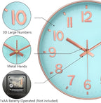 Wall Clocks Battery Operated, 12 Inch Non Ticking Digital Wall Clock, Silent - Image 6