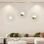 3 Pack Metal Mirrors for Wall Sunburst Wall Mirrors Home Décor Decorative - Image 6