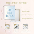 LARTSFRO Coquette Blue Bow Jesus Canvas Wall Art Decor Posters Prints, Light - Image 4