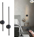 Battery Operated Modern Wall Sconces, Dimmable Wireless Wall Light Set of Two by KARTOOSH