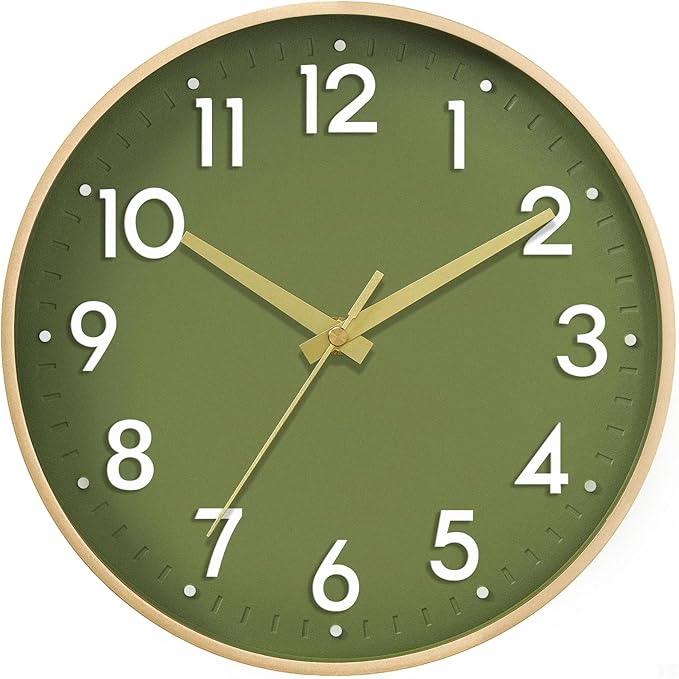 Mosewa Wall Clock 8 Inch, Battery Operated Silent Non-Ticking Modern Analog by MOSEWAWALLCLOCK