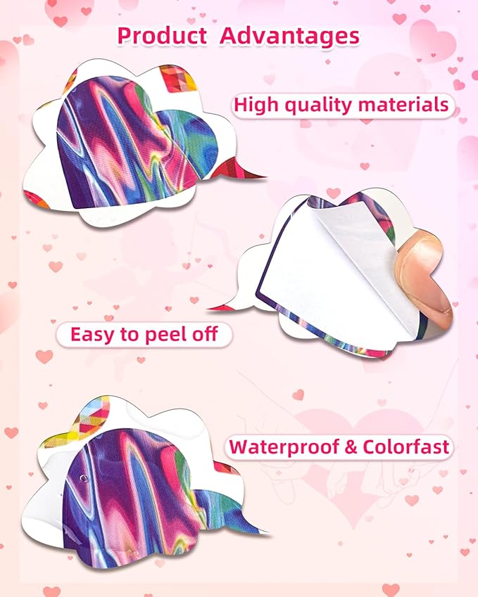 32 Sheets Heart Stickers, 384 Pcs Valentines Day Stickers for Kids, Holiday Sticker for Envelopes, Cards or Gifts Bags Decor (48 Designs 8 Each)
