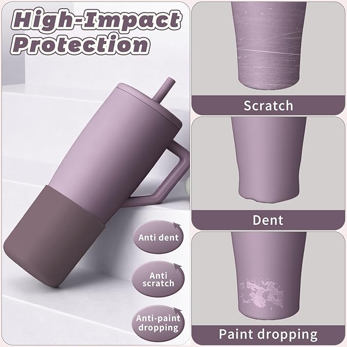 Tall Silicone Boot Compatible with Brumate Era 40 oz 30 oz Tumbler with Handle, Protective Anti-Slip & Anti-Scratches Cover Bumper Accessories