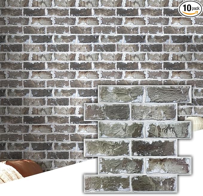 Commomy 3D Faux Brick Peel and Stick Tiles by CommomyDecor