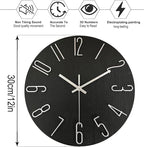 AIRUIFU Wall Clock 12 Inch Silent Non-Ticking Modern Clocks Battery Operated - Image 4