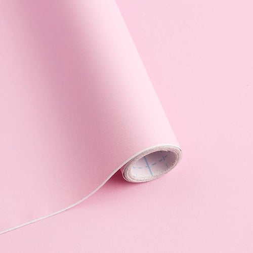 197"x17.7" Pink Wallpaper Solid Color Peel and Stick Wallpaper Pink Contact by SAFIYYA