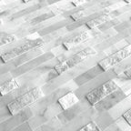 SUNWINGS 5-Sheet Peel and Stick Mosaic Natural 3D Stone Self Adhesive Marble - Image 5