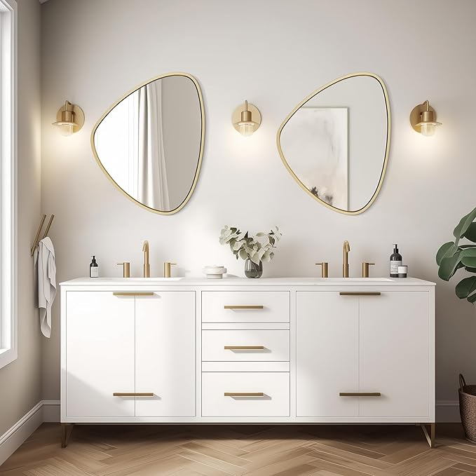 WallBeyond Asymmetrical Mirror, Irregular Wall Mirror, Wall Mirrors Decorative - Image 2