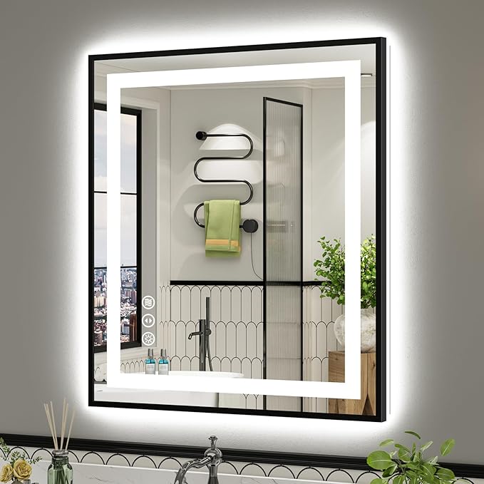 36x30 Inch LED Bathroom Mirror by Briivuemodernmirrors
