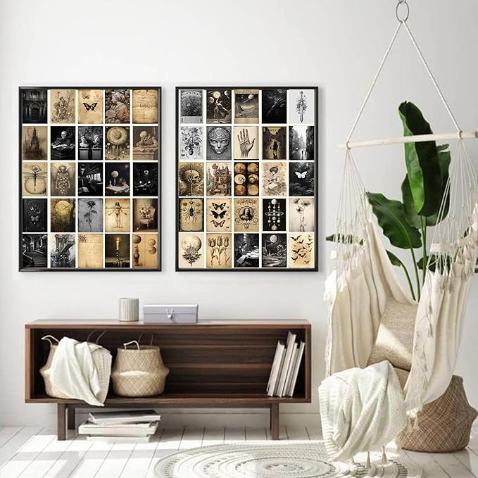 KBKBART 70pcs Dark Academia Wall Collage Kit, Vintage Poster Wall Decor - Image 5