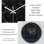 Marble Minimalist Wall Clock for Living Room Black Wall Clocks Battery Operated - Image 9