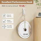 pickpiff 12 Pack Wall Hooks for Coat and Towel: 13LB Strong Adhesive Door - Image 2