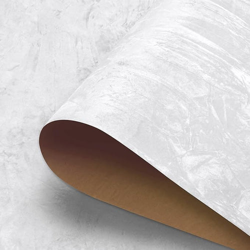 17.5"x317" Velvet Fabric Peel and Stick Wallpaper White Velvet Wallpaper Self by HelloWall
